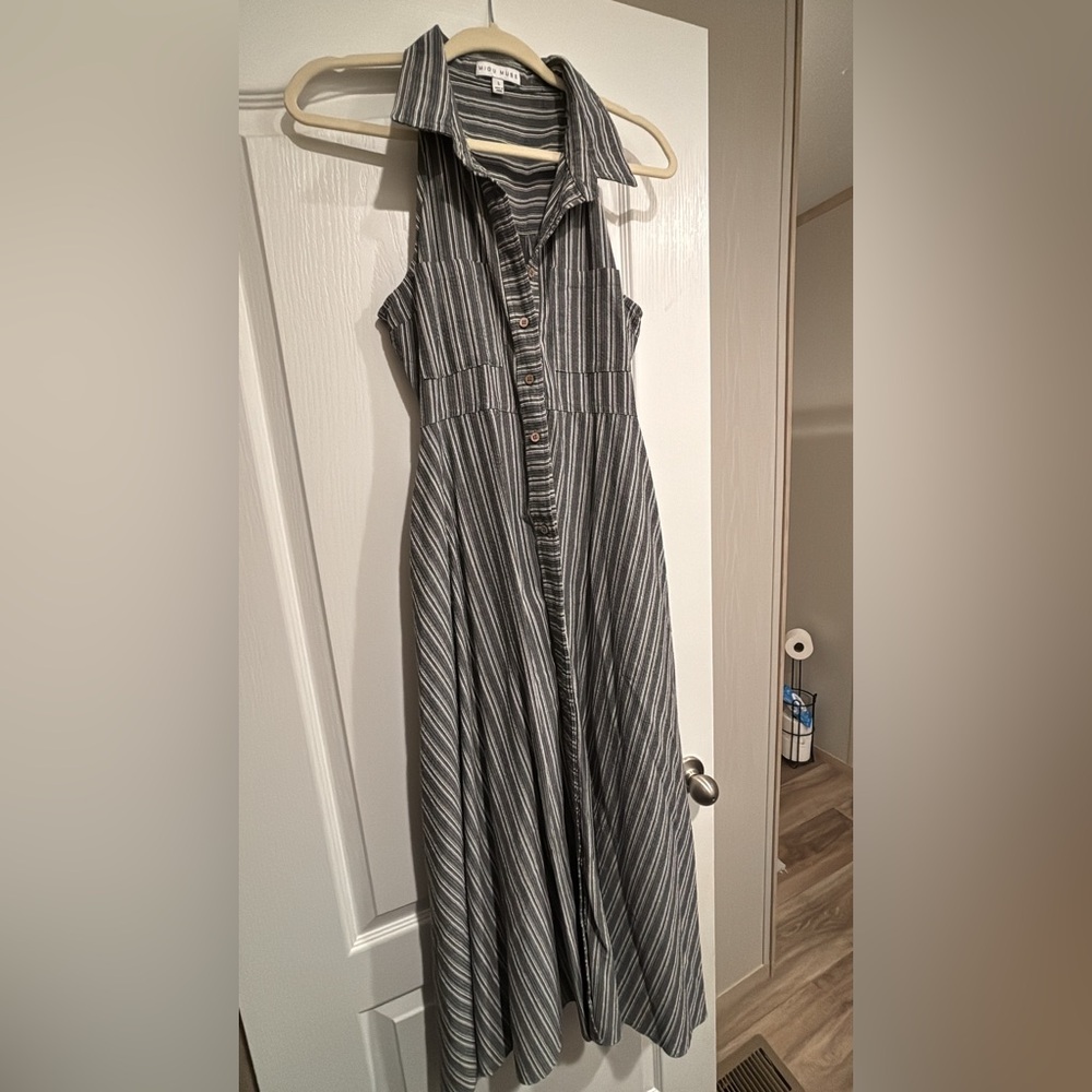 Miou Muse Striped Sleeveless Dress